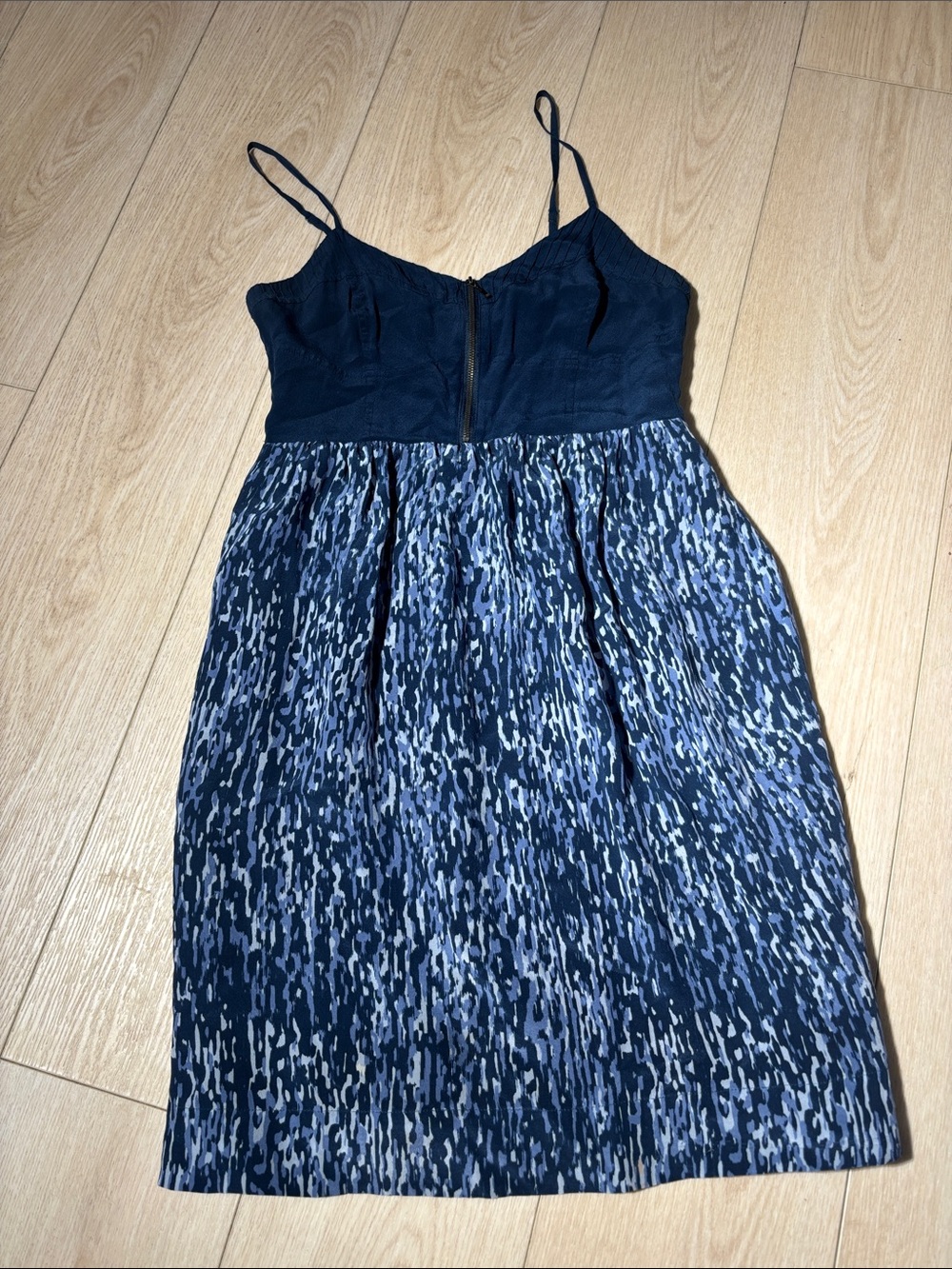 Anthropologie Navy Zipper Top Dress